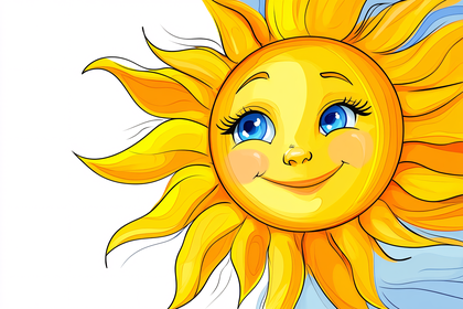 Smiling Sun Cartoon