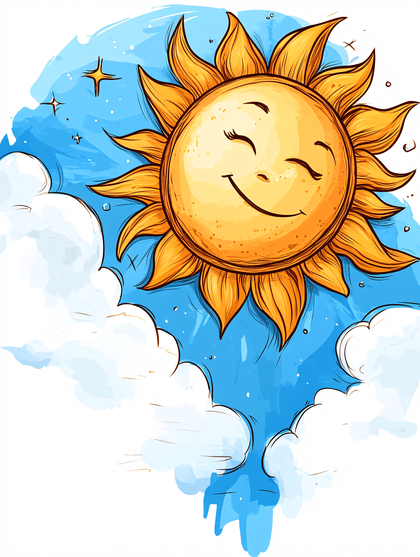 Smiling Sun Character