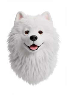 samoyed dog 3d render