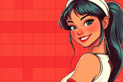 Smiling Woman With Ponytail