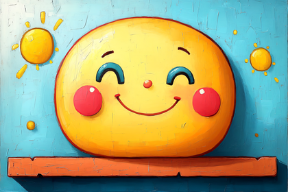 Smiling Yellow Face Character