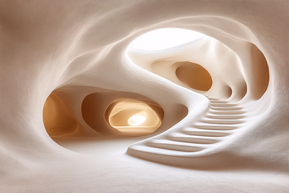 Smooth White Cave Passage