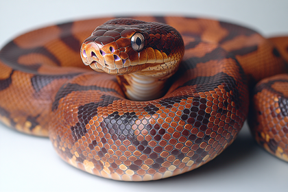 Snake Coiled Close-Up