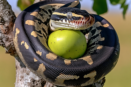Snake With Apple