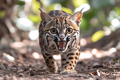 Snarling Geoffroys Cat