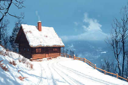 Snowy Cabin Retreat