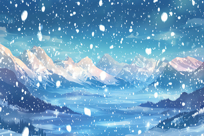 Snowy Mountain Vista