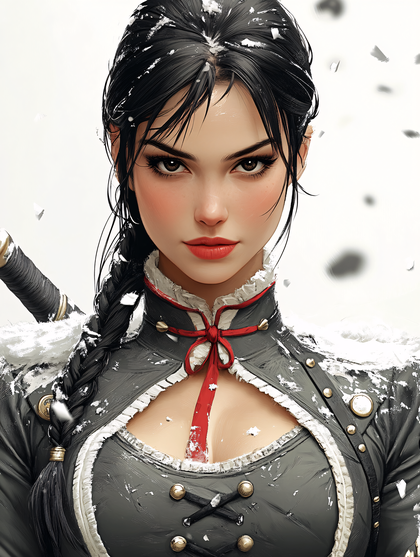 Snowy Warrior Woman