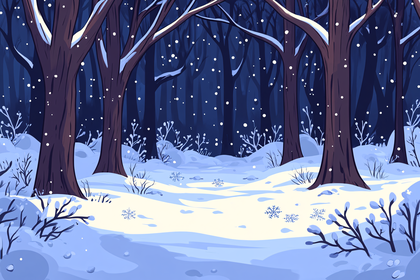 Snowy Winter Forest