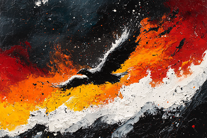 Soaring Raven Abstract