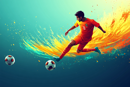Soccer Player In Dynamic Pose