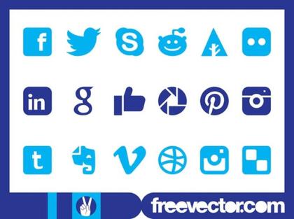 Social Media Icons Free Vector