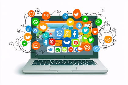 Social Media Laptop