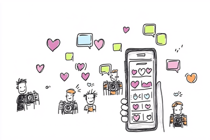 Social Media Photography Illustration