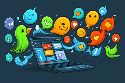 Social Media Stream From Laptop