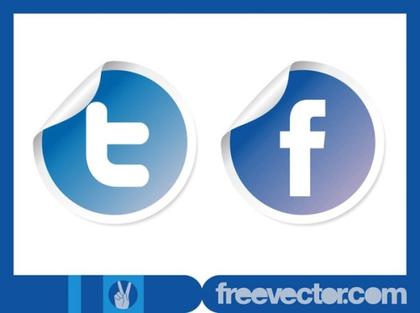 Social Stickers Free Vector
