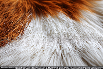 Soft Orange and White Animal Fur Texture