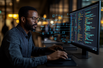 Software Developer Working on Code