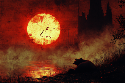 Solitary Bear at Dusk