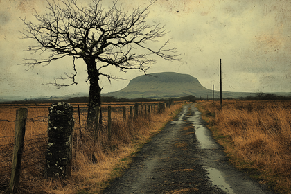 Solitary Tree by a Winding Road