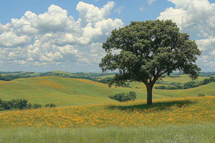 Solitary Tree in a Meadow