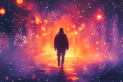 Solitary Wanderer in Cosmic Light