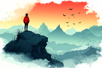 Solitude On Mountain Peak
