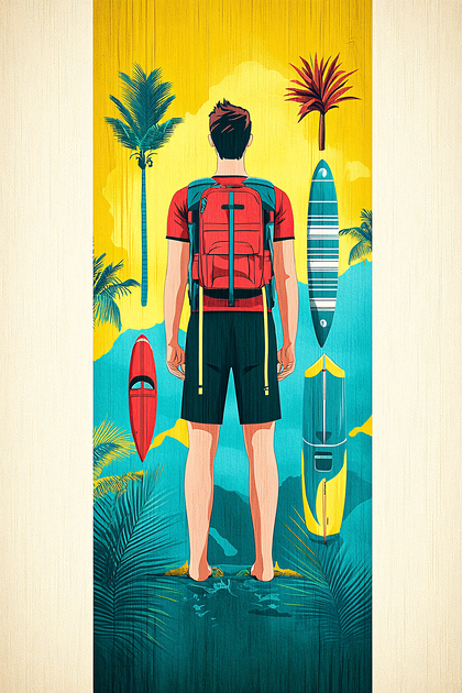 Solo Traveler On Tropical Vacation