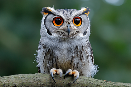 Southern White-Faced Owl Perched