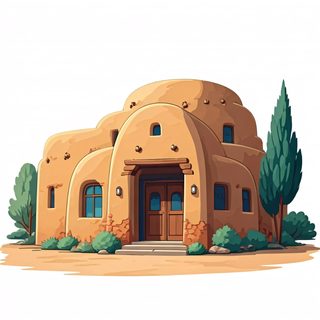 adobe house illustration