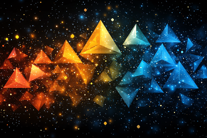 Sparkling Pyramids In Cosmic Space