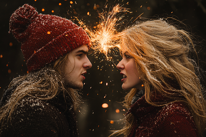 Sparks Between Two People