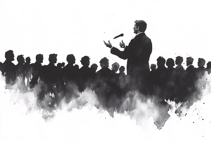 Speaker Addressing a Crowd