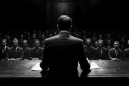 Speaker Addressing Audience in Dark Room