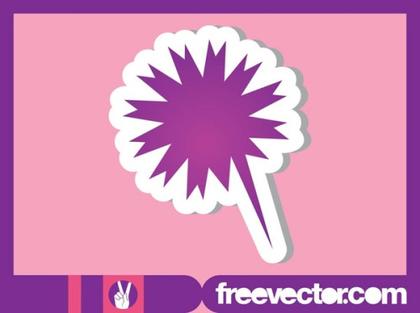 Speech Balloon Sticker Template Free Vector