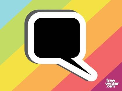 Speech Bubble Sticker Template Free Vector