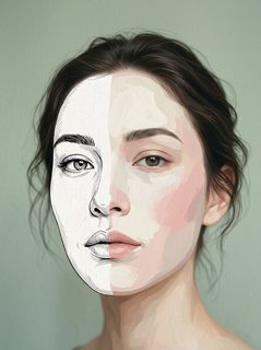 split face portrait