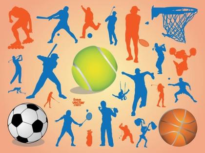 Sport Silhouettes Free Vector