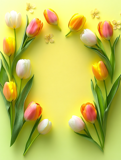 Spring Tulips Frame