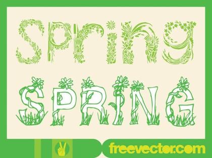 Spring Type Art s Free Vector