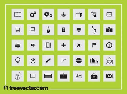 Square Icons Free Vector