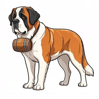 St Bernard Barrel Dog