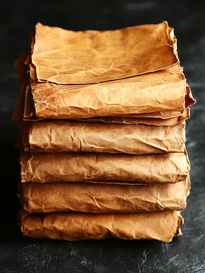 Stack Of Aged Paper Sheets