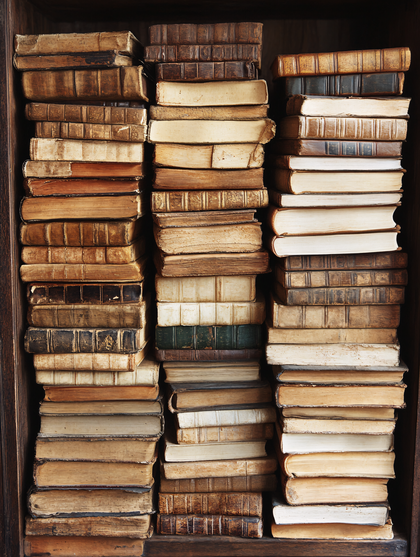 Stack Of Antique Books