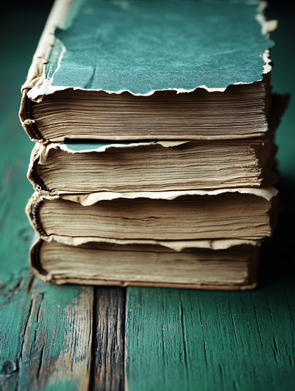 Stack Of Antique Books