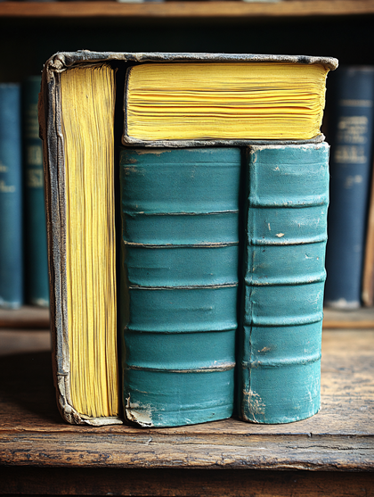 Stack Of Antique Books