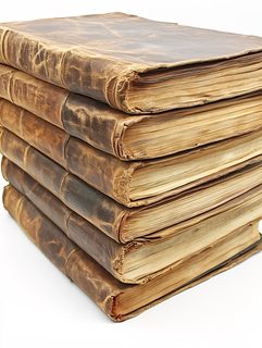Stack Of Antique Leather Books