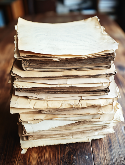 Stack Of Old Documents