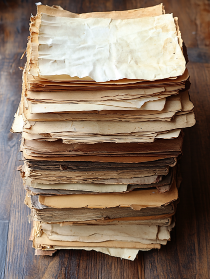 Stack Of Old Papers