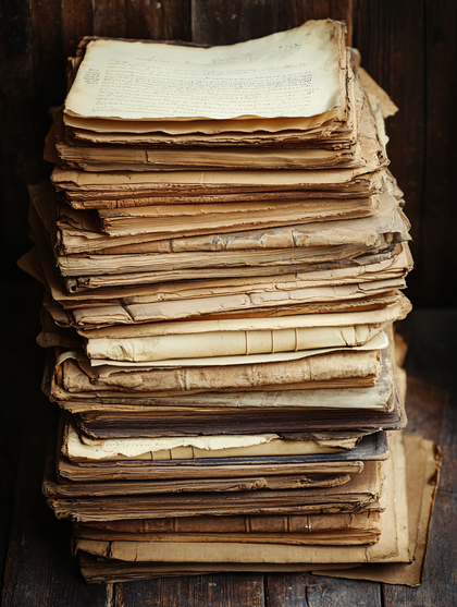 Stack Of Old Papers